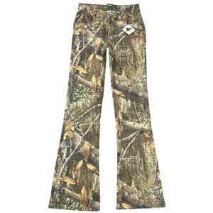 NWT She Is Gracie Lou Realtree Camo Flare Jeans Women 4 Western Y2K